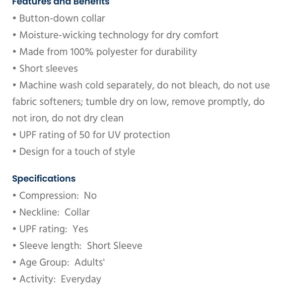 Columbia Mens Button Down Sportswear TShirt Twisted Creek NWT Small - Picture 6 of 6